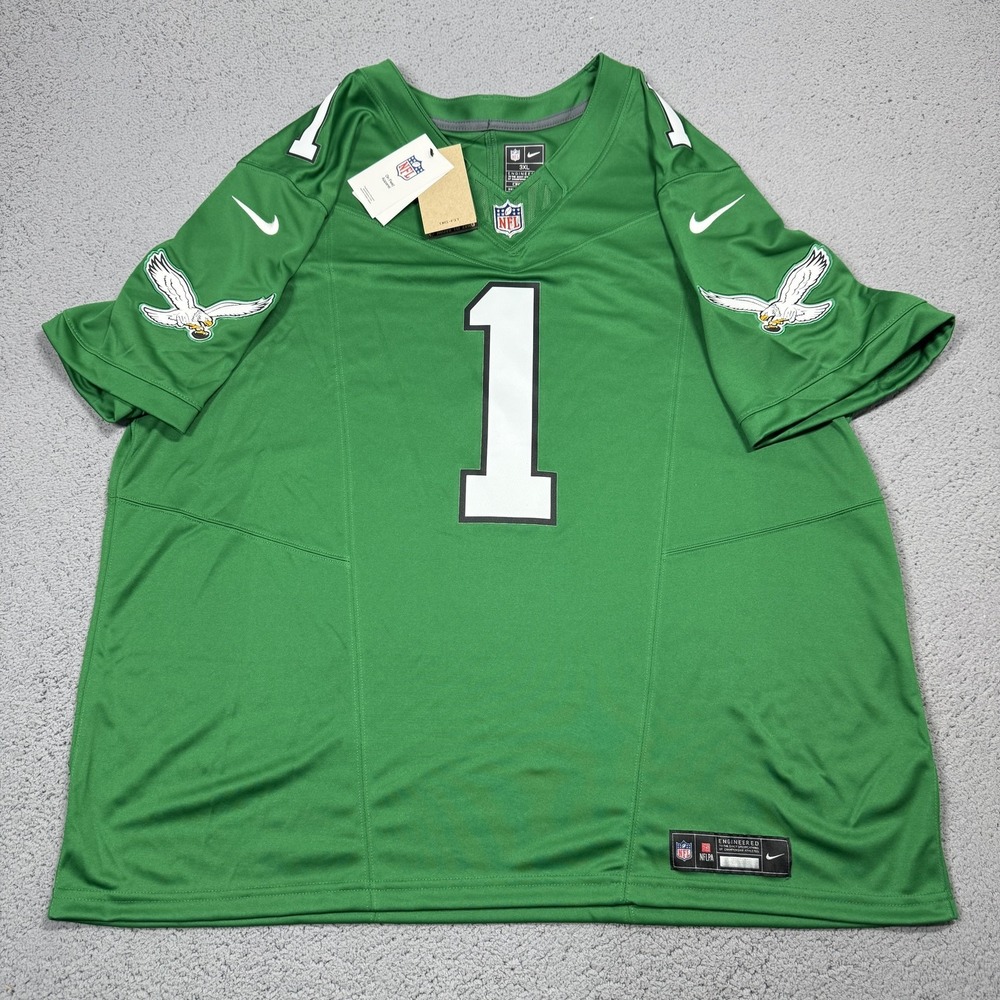 NWT Nike Philadelphia Eagles Jersey Mens 3XL Green NFL Football On Field Hurts 1